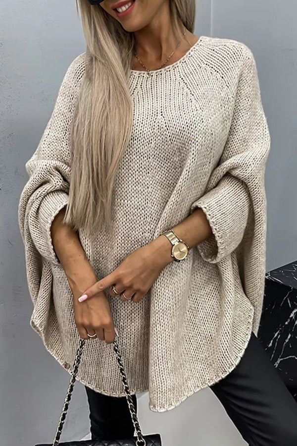 Cathrine | Komfortabel Strikket Poncho med Løs Pasform - Freya Kobenhavn
