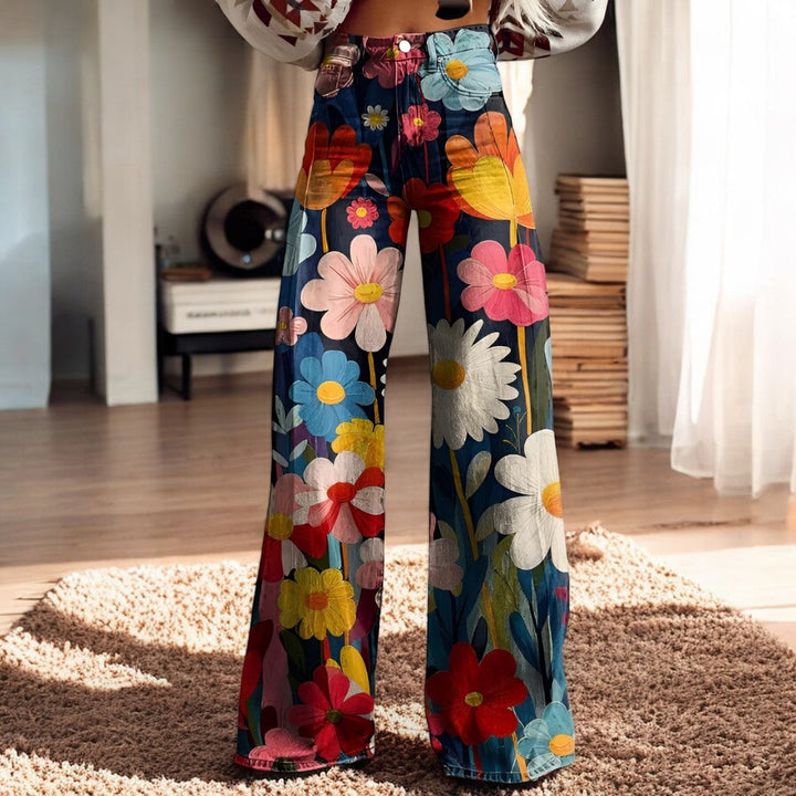Elvira | Stilfulde Casual Blomstrede Bukser - Freya Kobenhavn