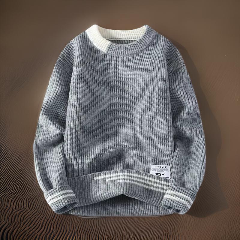 Osvald | Herre Vinter Sweater med Rund Hals og Ribkanter - Freya Kobenhavn