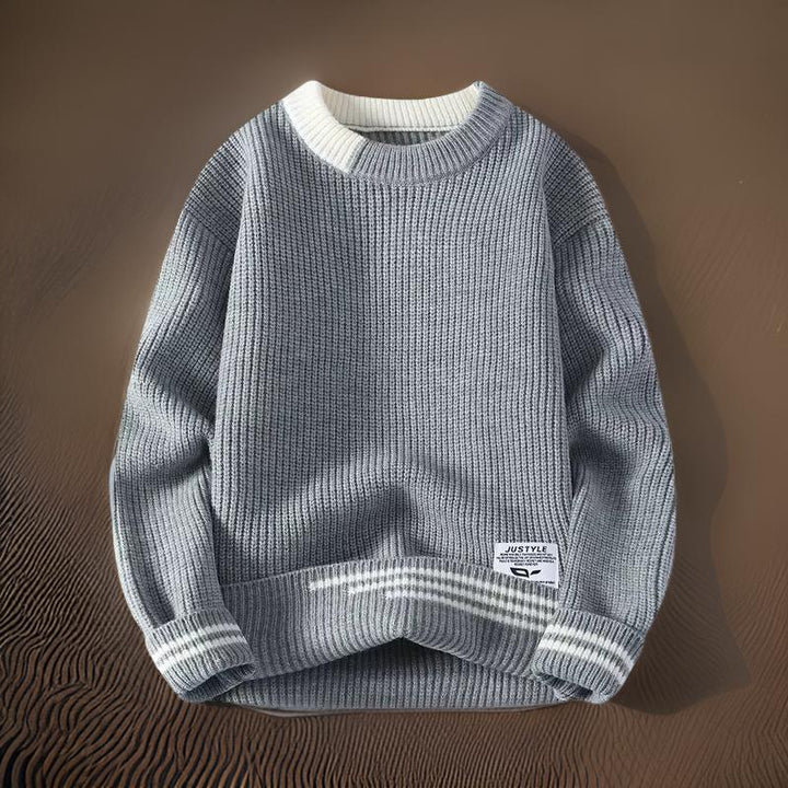 Osvald | Herre Vinter Sweater med Rund Hals og Ribkanter - Freya Kobenhavn
