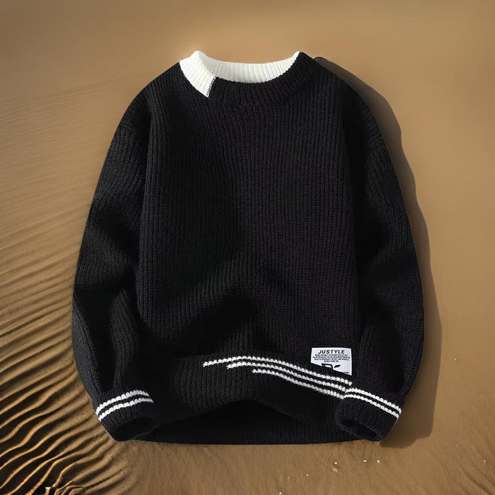 Osvald | Herre Vinter Sweater med Rund Hals og Ribkanter - Freya Kobenhavn