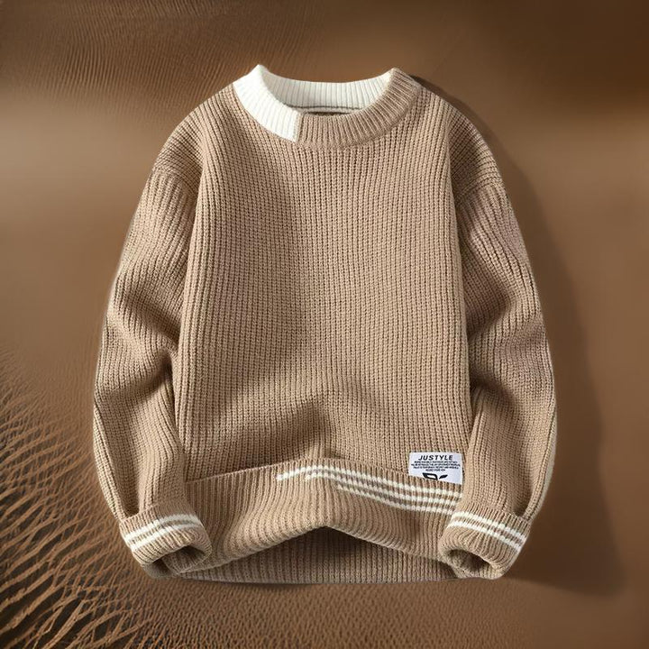 Osvald | Herre Vinter Sweater med Rund Hals og Ribkanter - Freya Kobenhavn