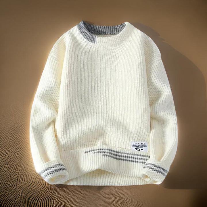 Osvald | Herre Vinter Sweater med Rund Hals og Ribkanter - Freya Kobenhavn