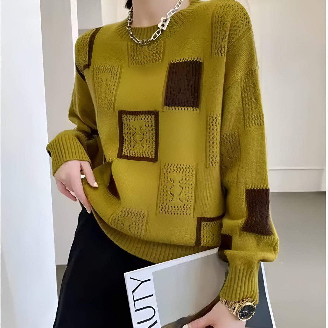 Benedikte | Åndbar løs vinterstrikket sweater til kvinder - Freya Kobenhavn