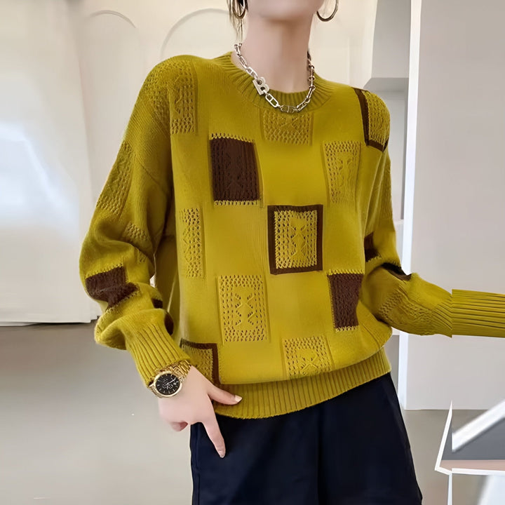 Benedikte | Åndbar løs vinterstrikket sweater til kvinder - Freya Kobenhavn