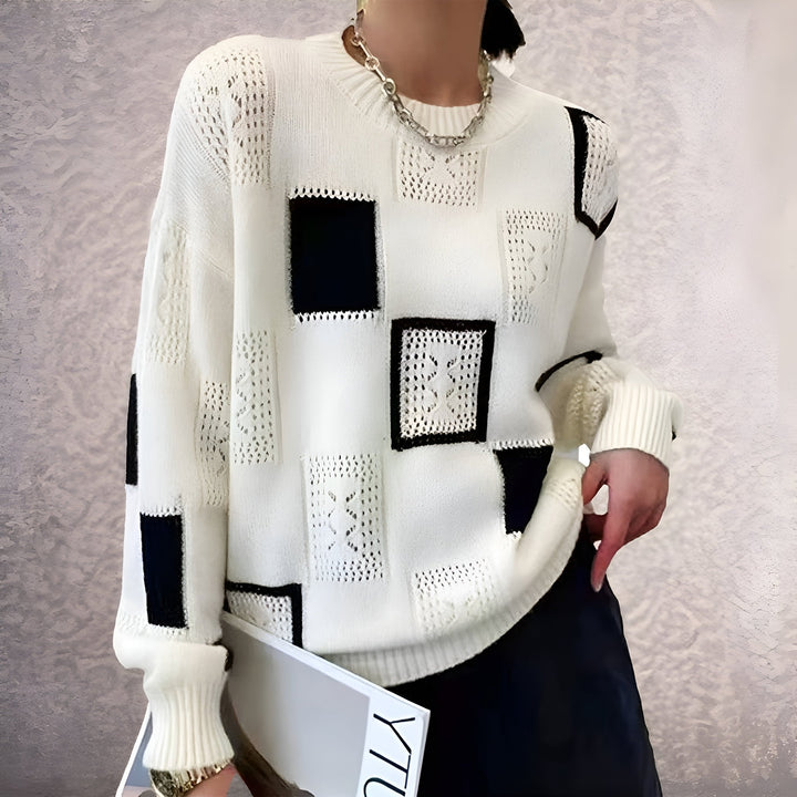 Benedikte | Åndbar løs vinterstrikket sweater til kvinder - Freya Kobenhavn