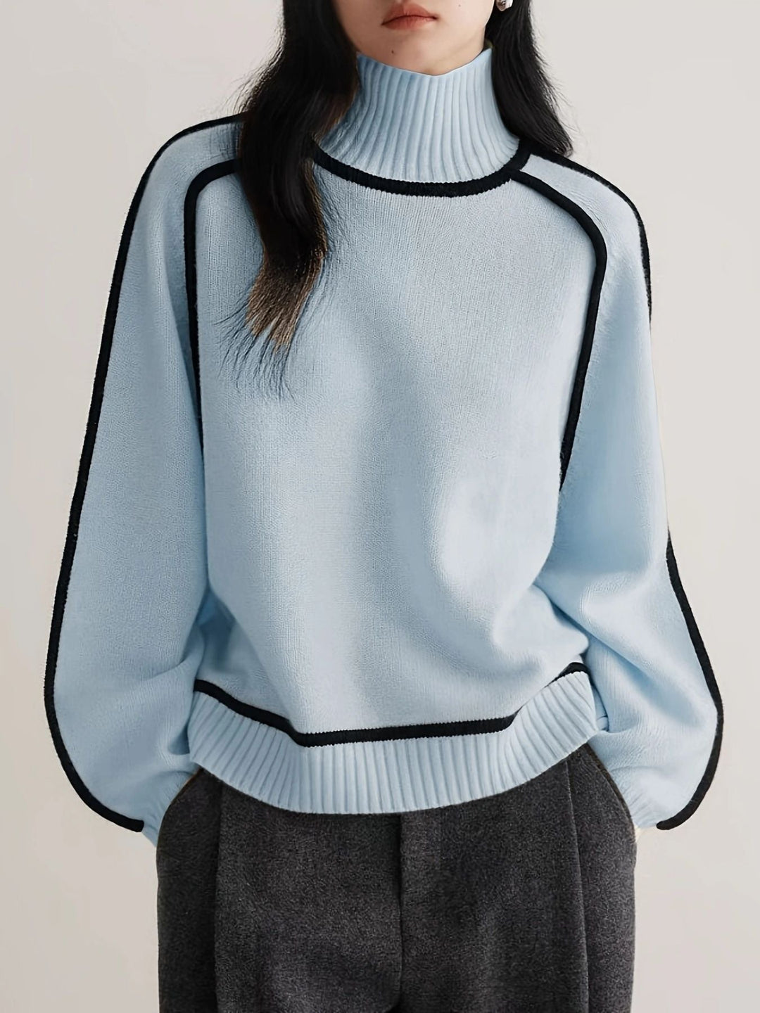 Emilie™ | Oversized Sweater med Kontrast-Syninger - Freya Kobenhavn
