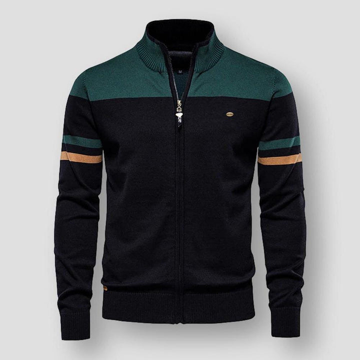 Halvor | Herre Vinter Zip-Up Jakke med Kontraststriber - Freya Kobenhavn