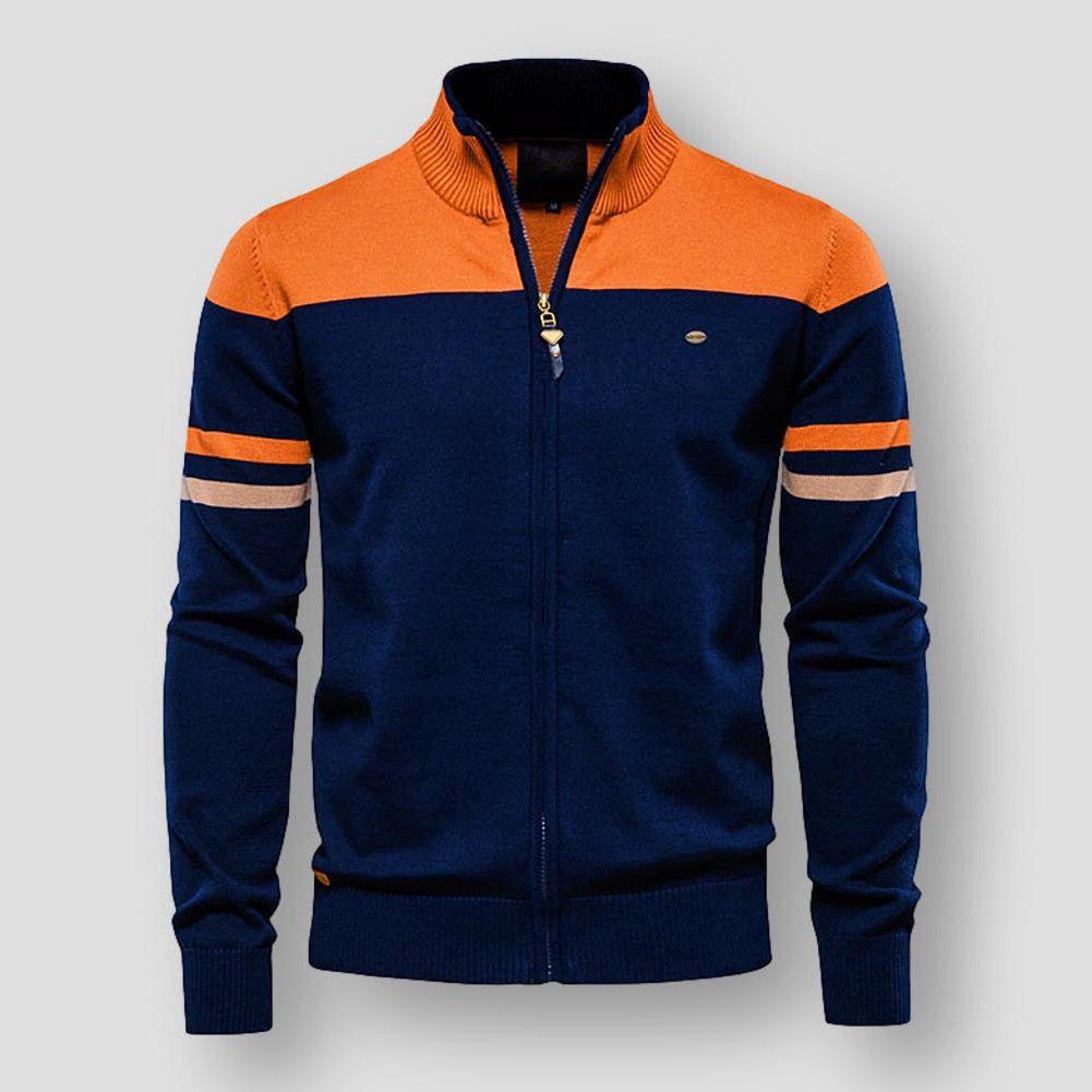 Halvor | Herre Vinter Zip-Up Jakke med Kontraststriber - Freya Kobenhavn