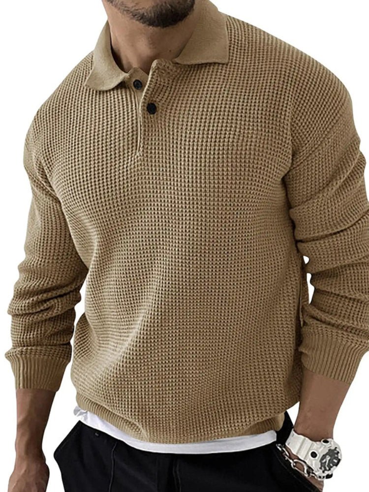 Melker | Herre Vinter Polo Sweatshirt med Vaffelstruktur - Freya Kobenhavn