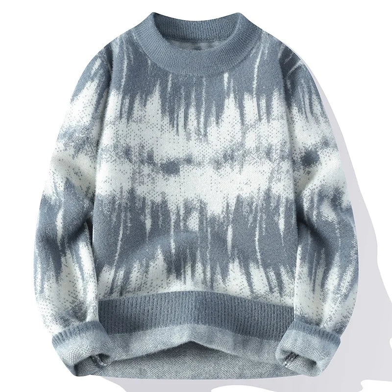 Silas | Herre Vinter Striktrøje med Tie-Dye Mønster - Freya Kobenhavn