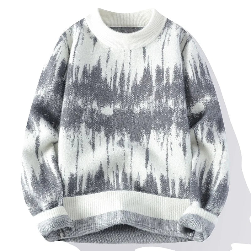 Silas | Herre Vinter Striktrøje med Tie-Dye Mønster - Freya Kobenhavn