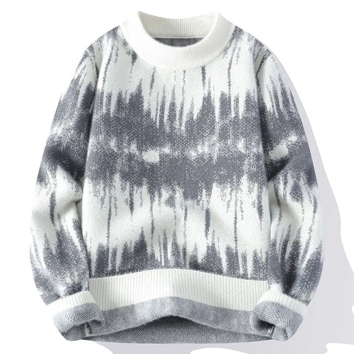 Silas | Herre Vinter Striktrøje med Tie-Dye Mønster - Freya Kobenhavn