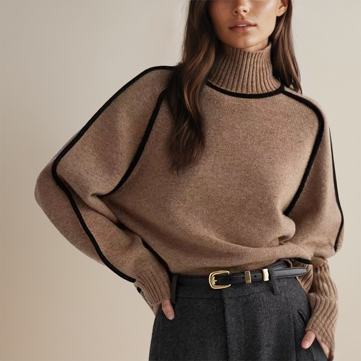 Emilie™ | Oversized Sweater med Kontrast-Syninger - Freya Kobenhavn