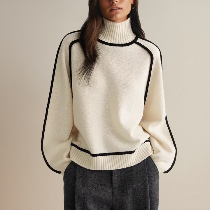 Emilie™ | Oversized Sweater med Kontrast-Syninger - Freya Kobenhavn