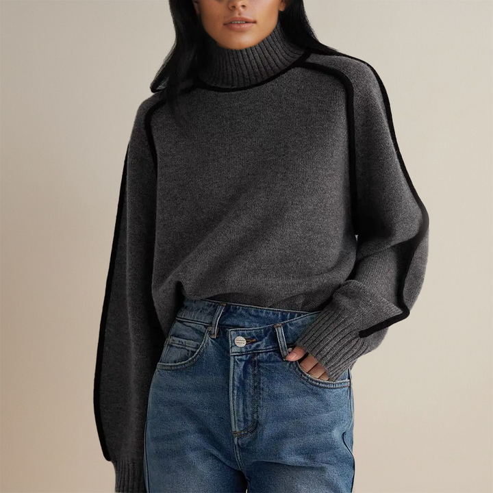 Emilie™ | Oversized Sweater med Kontrast-Syninger - Freya Kobenhavn