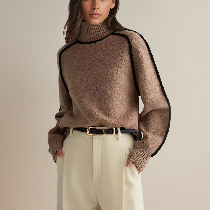 Emilie™ | Oversized Sweater med Kontrast-Syninger - Freya Kobenhavn