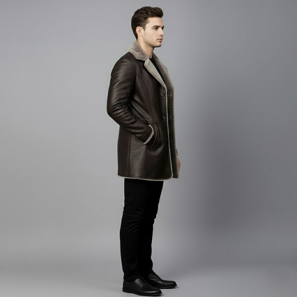 Ingolf | Herres vinterlæderjakke med varm pelsforing - Freya Kobenhavn