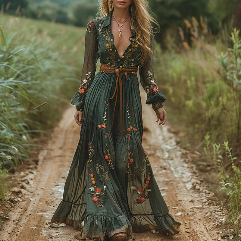 Agnes | Elegant Og Stilfuld Boho Maxikjole - Freya Kobenhavn