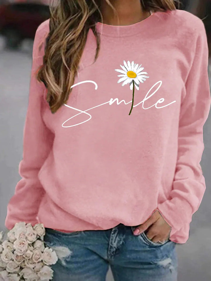 Diana | Vinter Dame Sweatshirt med Smiley Print - Freya Kobenhavn