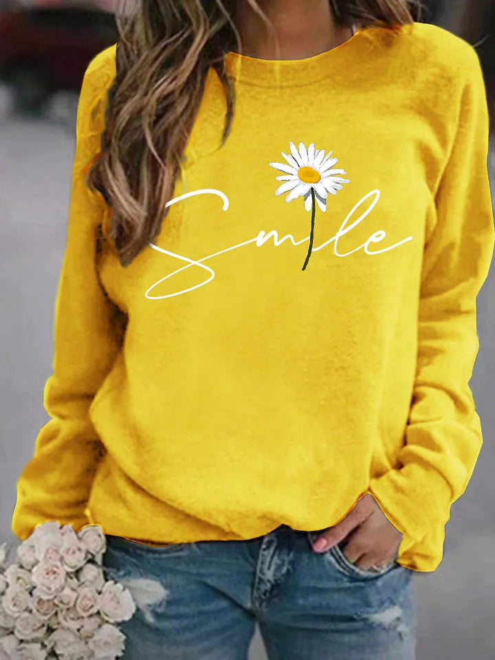 Diana | Vinter Dame Sweatshirt med Smiley Print - Freya Kobenhavn