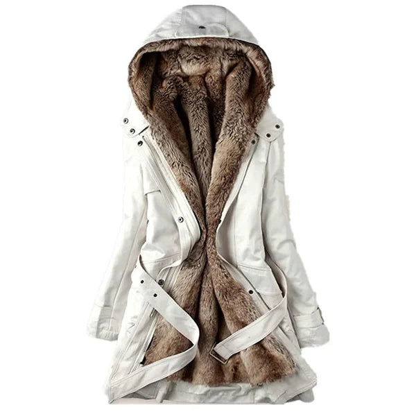 Inger™ | Stilfuld Frakke med Faux Pelsfor - Freya Kobenhavn