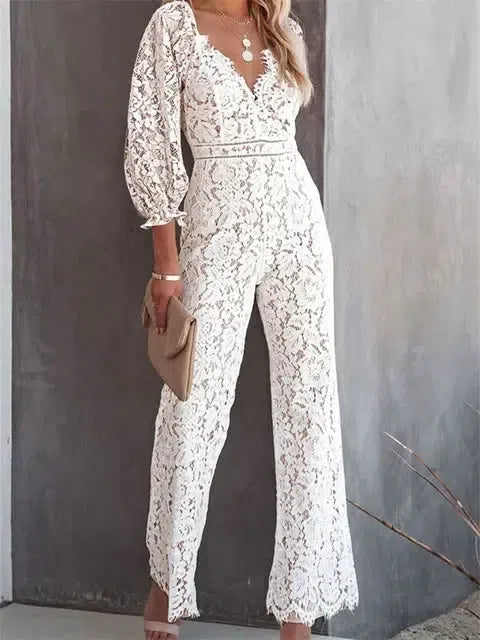 Lorena | Elegant Og Stilfuld Blondebuksedragt - Freya Kobenhavn