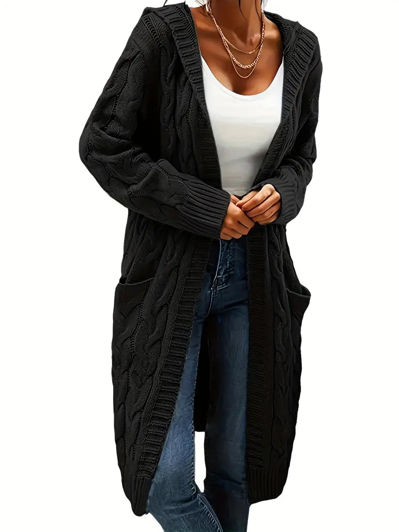Charline | Women’s Knit Long Sweater with Front Pockets - Freya Kobenhavn