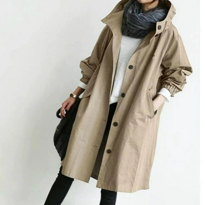 Agnes | Afslappet Hættetrenchcoat - Freya Kobenhavn