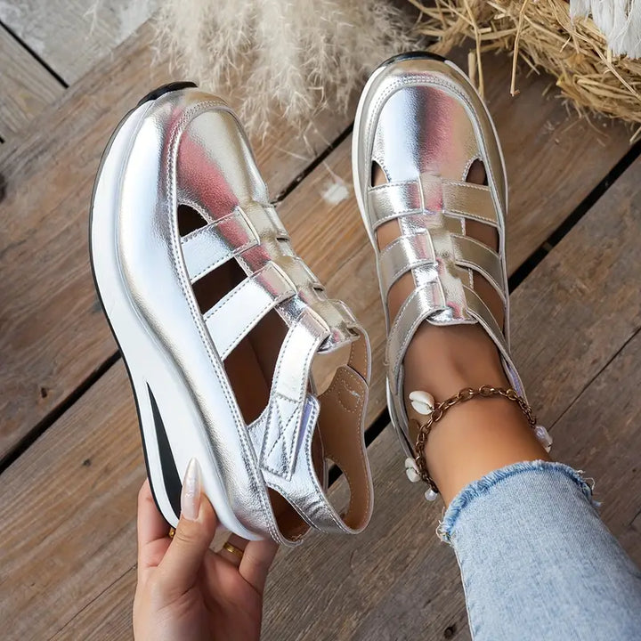 Elfriede | Metalliske Sneakers Stilfulde Og Behagelige - Freya Kobenhavn