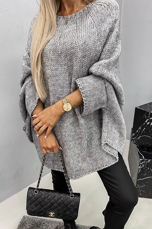 Cathrine | Komfortabel Strikket Poncho med Løs Pasform - Freya Kobenhavn