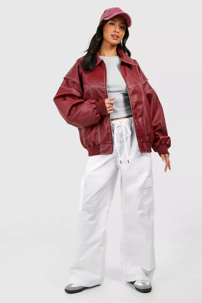 Faye™ | Oversized Læderjakke - Freya Kobenhavn