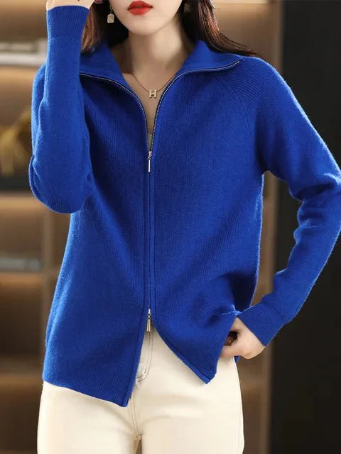 Elise | Afslappet vinter-zip-up-sweaterjakke til kvinder - Freya Kobenhavn