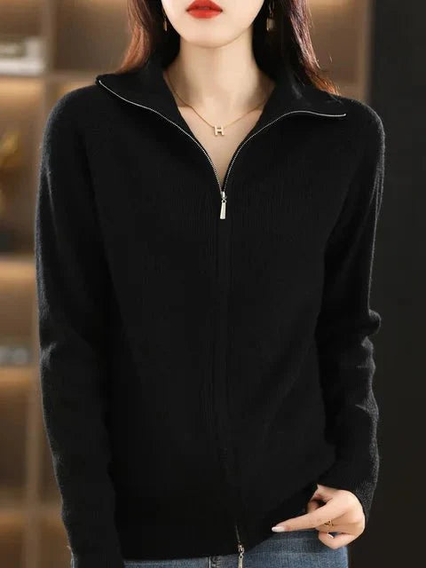 Elise | Afslappet vinter-zip-up-sweaterjakke til kvinder - Freya Kobenhavn