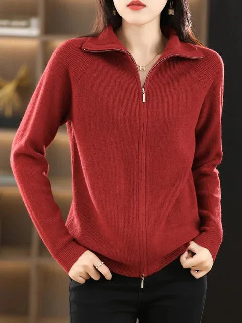 Elise | Afslappet vinter-zip-up-sweaterjakke til kvinder - Freya Kobenhavn