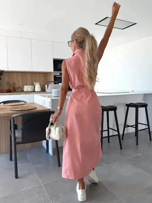 Ivy | Stilfuld Maxi Denim Kjole - Freya Kobenhavn