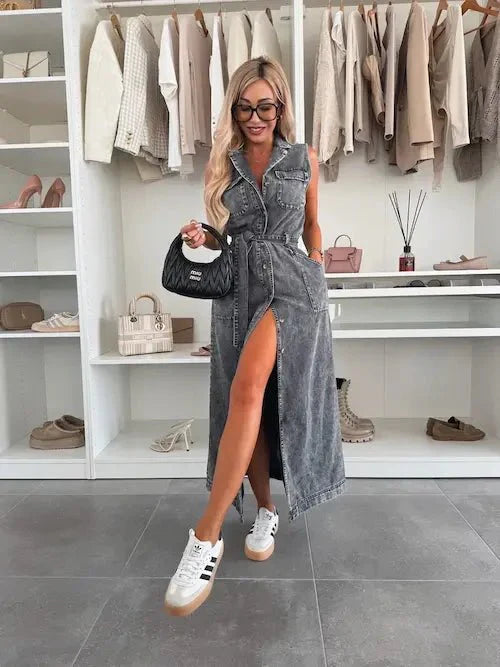 Ivy | Stilfuld Maxi Denim Kjole - Freya Kobenhavn