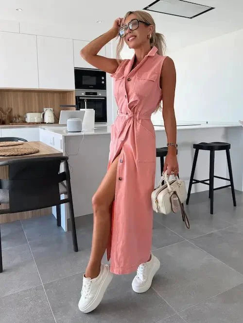 Ivy | Stilfuld Maxi Denim Kjole - Freya Kobenhavn