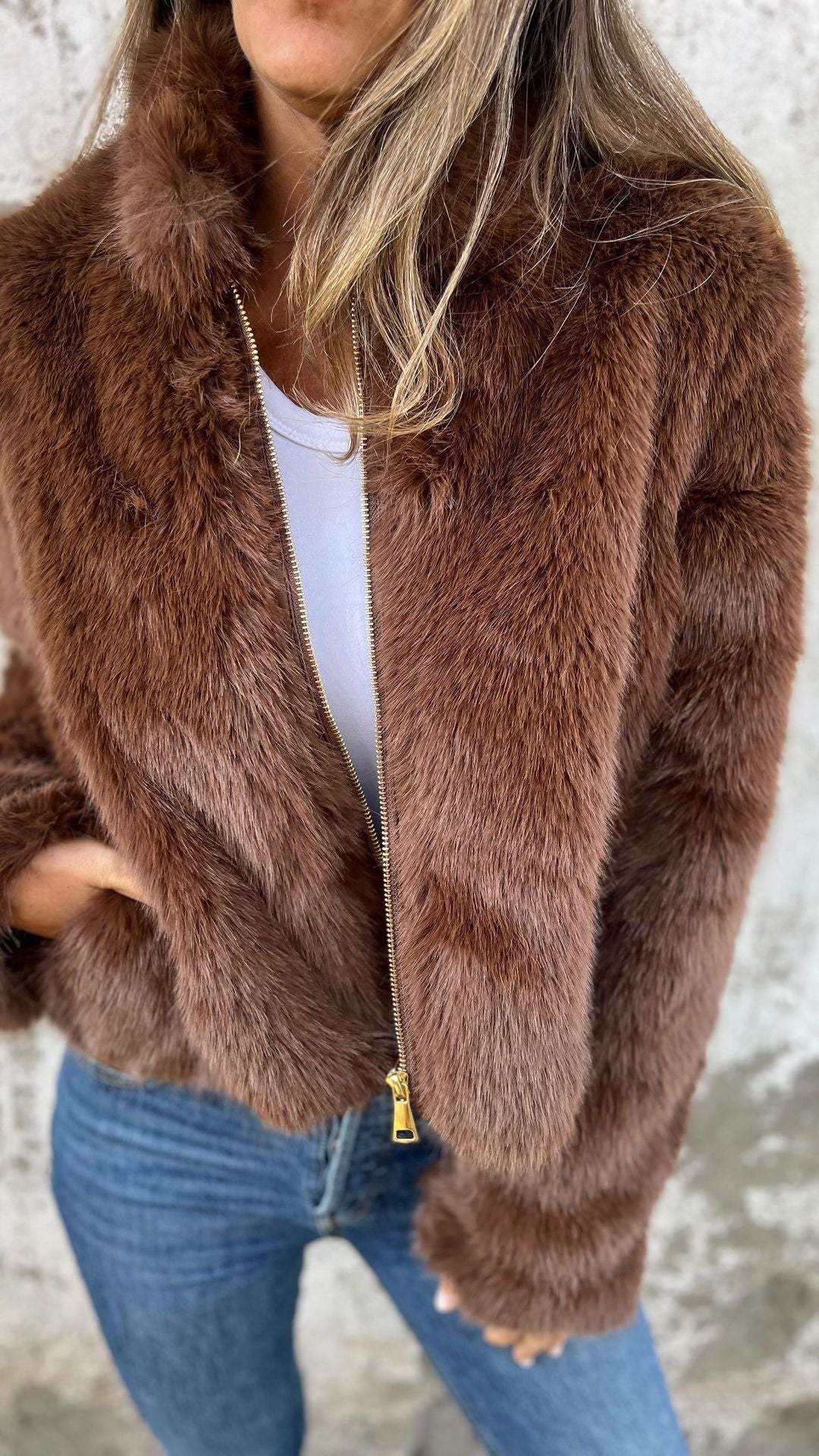 Sarah™ | Faux Fur Jakke - Freya Kobenhavn