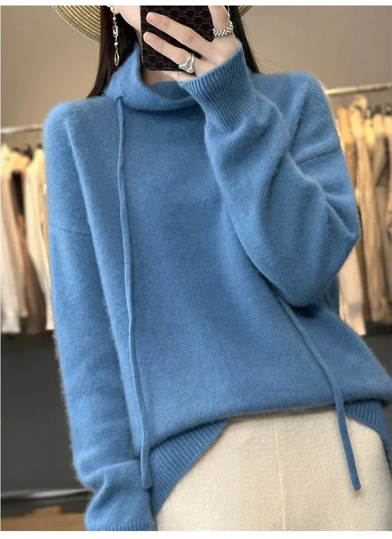 Monika | Dame Behagelig Sweater Med Snøre - Freya Kobenhavn