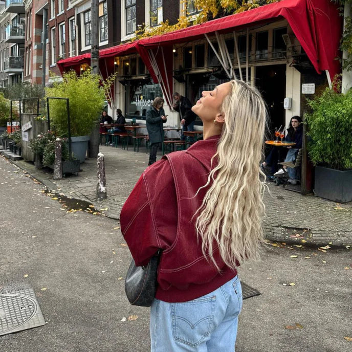 Faye™ | Oversized Læderjakke - Freya Kobenhavn