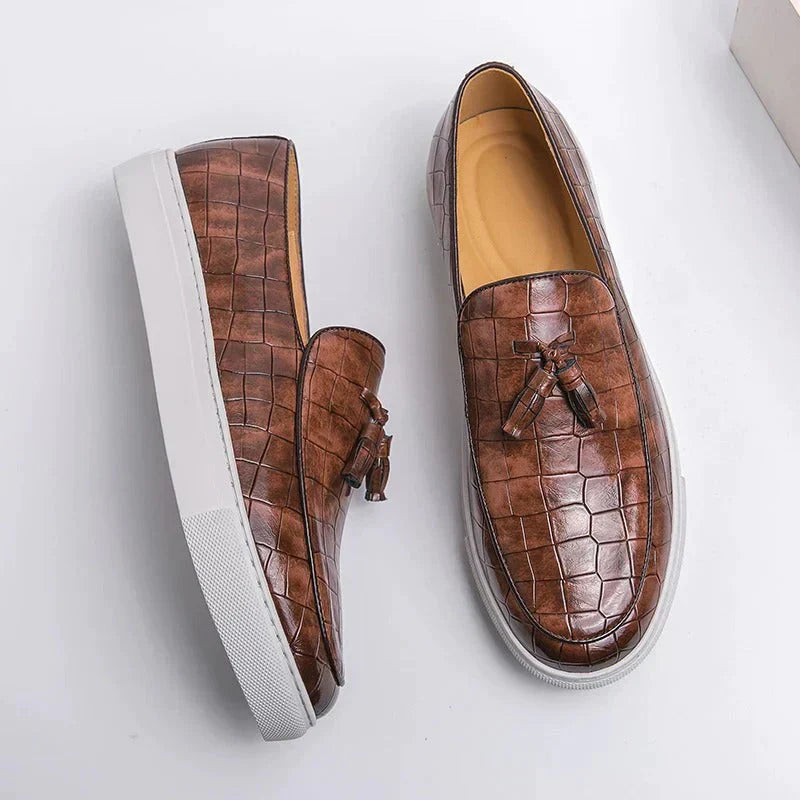 Jannik | Teksturerede Loafers med Kvast og Slip-On Design - Freya Kobenhavn