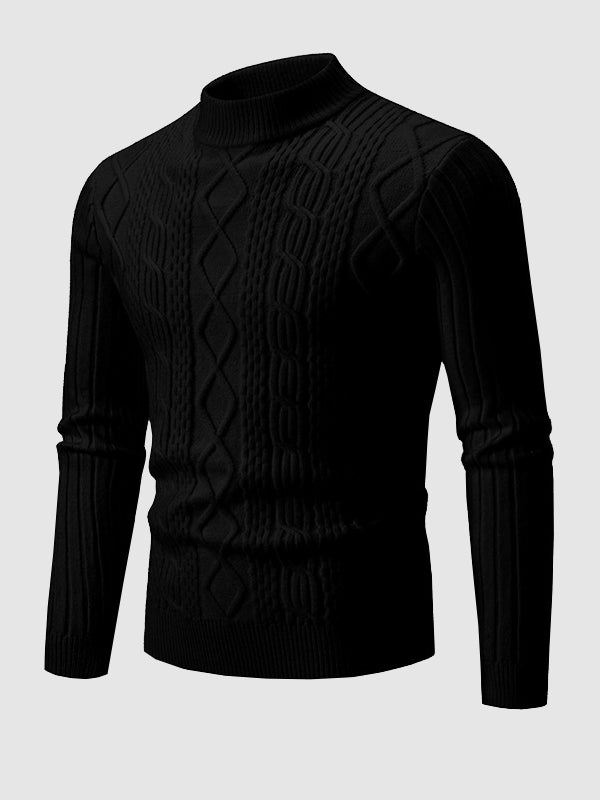 Kristian | Herre Strækbar Vintertrøje med Mock Neck - Freya Kobenhavn