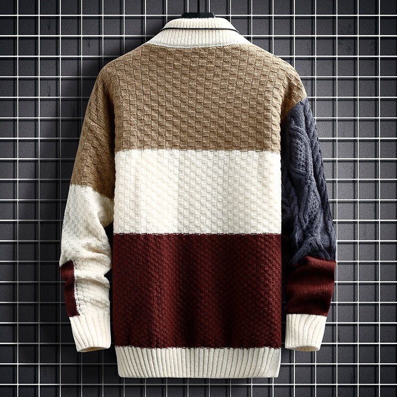 Rikard | Herre Vinter Pullover med Farveblok Strik - Freya Kobenhavn