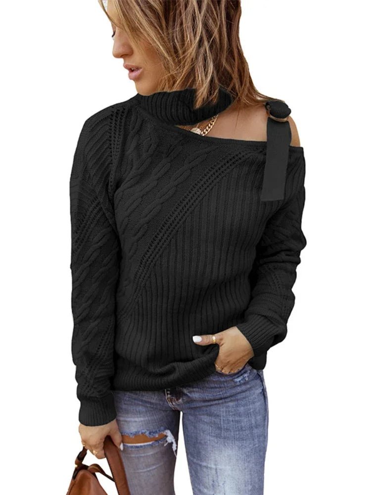 Jonna | Dame Leopardsweater Med Én Skulder - Freya Kobenhavn