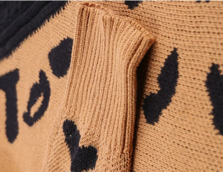Jonna | Dame Leopardsweater Med Én Skulder - Freya Kobenhavn