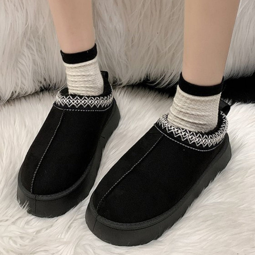 Bettina | Dame Slip-On Hjemmesko med Kunstpels Foring - Freya Kobenhavn