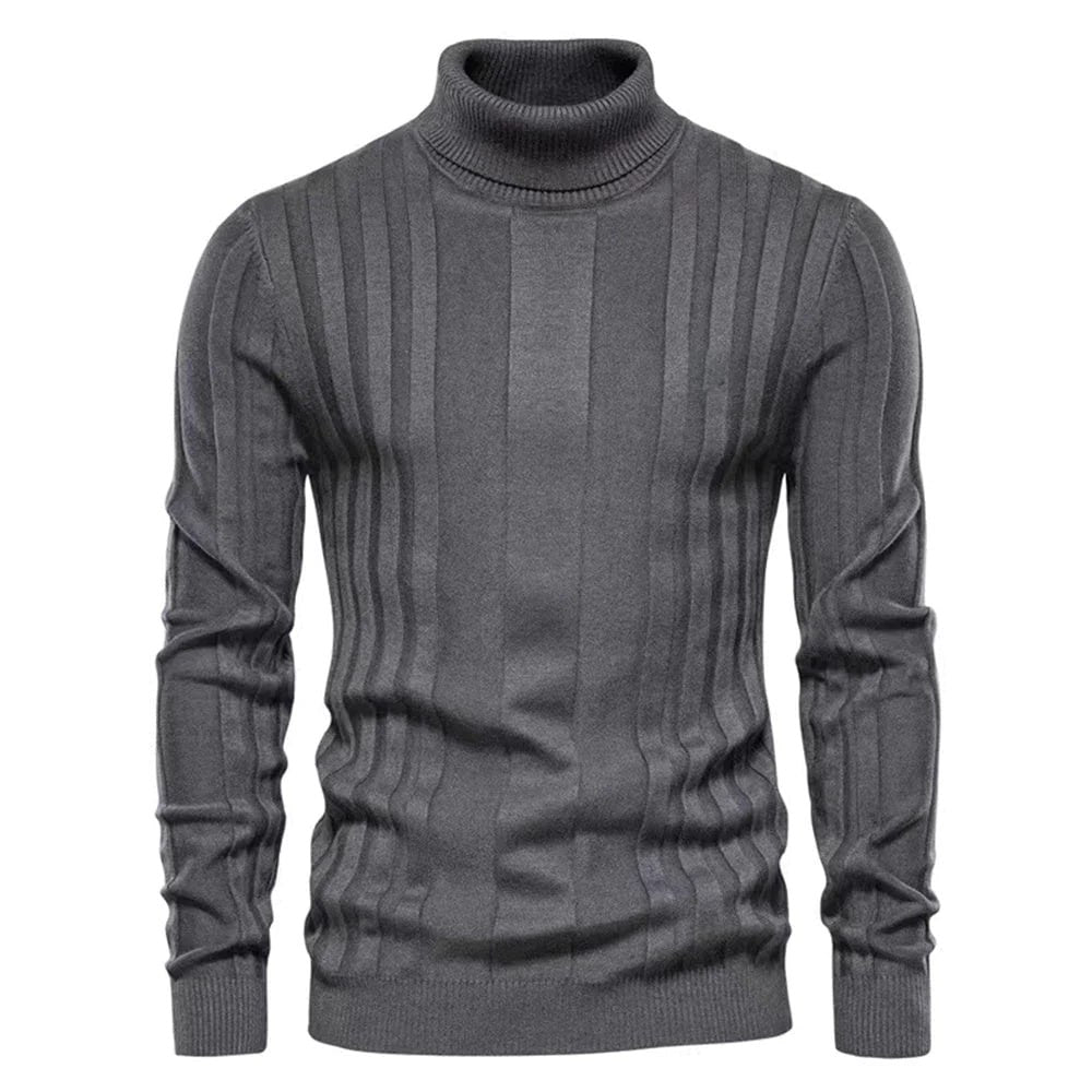 Charles | Rullekravesweater til Herrer med Struktureret Mønster - Freya Kobenhavn