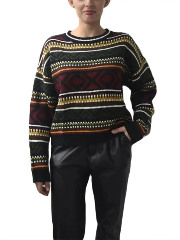 Vilma | Stilfuld Dame Sweater Med Geometrisk Print - Freya Kobenhavn