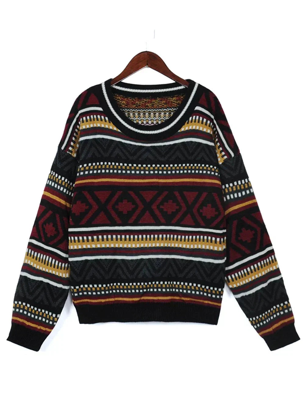 Vilma | Stilfuld Dame Sweater Med Geometrisk Print - Freya Kobenhavn